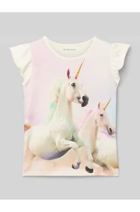 T-shirt o kroju regular fit z czystej bawełny - Tom Tailor - Koszulki i topy damskie - miniaturka - grafika 1