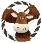 Zabawki dla psów - Zabawka pluszowa dla psa Krowa na sznurze 20cm - miniaturka - grafika 1