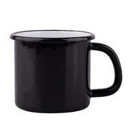 Kubki - Lumarko Kubek Emaliowany 0,3l Śr.8cm Wys.8cm Czarny - miniaturka - grafika 1