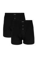 Majtki męskie - 2-pack czarne luźne bokserki męskie 2BMB-003, Kolor czarny, Rozmiar L, ATLANTIC - Intymna - miniaturka - grafika 1