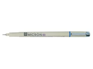 Cienkopis, Pigma Micron, niebieski, 0,35 mm - Cienkopisy - miniaturka - grafika 1