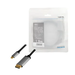 LogiLink USB-C - DisplayPort 1.8m - Kable - miniaturka - grafika 1
