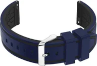 Akcesoria do smartwatchy - Pasek gumowy do zegarka U14 - granat/czarny - 22mm - miniaturka - grafika 1