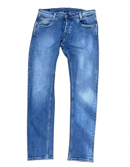 PEPE JEANS NIEBIESKIE PROSTE SPODNIE JEANSOWE DŁUGIE 38/32 1Z0