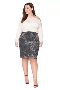 Trendyol Damska damska spódnica midi bodycone, ołówkowa dzianina, plus size, brązowa, 5XL, Brązowy - Spódnice - miniaturka - grafika 1