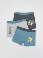 Skarpetki dla dzieci - Reserved - Bawełniane bokserki 3 pack - ciemnoszary - miniaturka - grafika 1