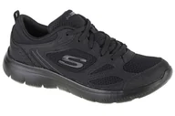 Moda i Uroda OUTLET - Skechers Summits Suited 12982-BBK, Damskie, buty sneakers, Czarne - miniaturka - grafika 1