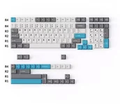 Gadżety dla graczy - Keychron Keychron Double-Shot PBT Cherry Full Set Keycap Set - Grey, white and Blue, Keycap Multi-Colour, 219 Pieces, ANSI & UK ISO Layout PBT-12 - miniaturka - grafika 1