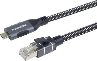 Kabel Ethernet PremiumCord USB-C do LAN RJ45 10/100/1000, 2m - Kable USB - miniaturka - grafika 1