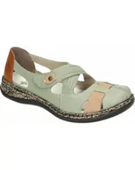 Półbuty damskie - PÓŁBUTY RIEKER - 940256-71 GREEN - Rieker - miniaturka - grafika 1