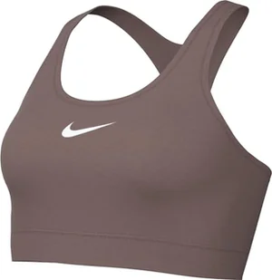 Nike Swsh Med Spt Biustonosz sportowy Smokey Mauve/White M - Biustonosze - miniaturka - grafika 1