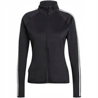 Bluzy damskie - Bluza damska adidas Aeroready Designed 2 Move 3 Stripes Track Jacket czarna - miniaturka - grafika 1