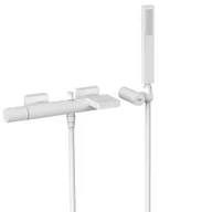 Baterie wannowe i prysznicowe - Tres 21117001BM Bateria wannowa z kaskadą Słuchawka antical z obrotowym statywem Wąż - miniaturka - grafika 1