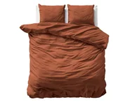 Pościel - 200X200/220 Uni Satin Kpl Pościeli Bawełna Satynowa Brąz - miniaturka - grafika 1