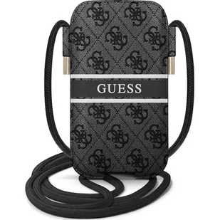 Guess Etui 4G Printed Stripe Pouch 6.1" Szary - Etui i futerały do telefonów - miniaturka - grafika 2