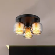 Lampy sufitowe - Globo Lampa sufitowa Xia, możliwość ściemniania, aluminiowy / szary / cynkowy, salon / jadalnia, szkło - miniaturka - grafika 1