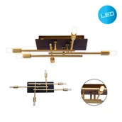 Lampy sufitowe - Lampa sufitowa Ancona 5-punktowa, mosiądz/czarna - miniaturka - grafika 1