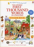 Książki do nauki języka angielskiego - Usborne First Thousand Words in English Sticker Book - Heather Amery - miniaturka - grafika 1