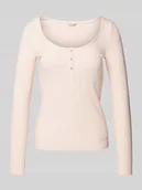 Bluzki damskie - Bluzka z długim rękawem i efektem prążkowania model ‘KARLEE’ - miniaturka - grafika 1