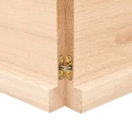 Meble modułowe i akcesoria - Blat stołu, 140x50x4 cm, surowy, lity dąb z naturalną krawędzią Lumarko! - miniaturka - grafika 1