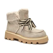 Śniegowce damskie - Marc Cain Trapery | shearling | zamsz - miniaturka - grafika 1