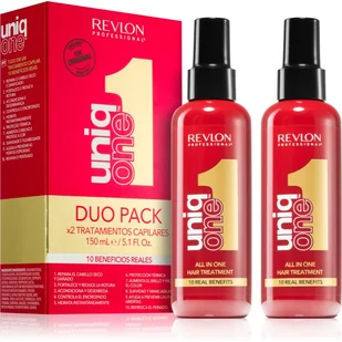 Spray do włosów Revlon Professional Uniq One All In One 2 x 150 ml (8432225139272) - Zestawy kosmetyków damskich - miniaturka - grafika 1