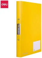 Segregatory - Żółty segregator ringowy Deli A4 PP z kieszenią - miniaturka - grafika 1