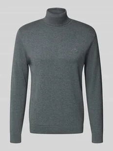 Golf o kroju regular fit z czystej bawełny - Swetry męskie - miniaturka - grafika 1