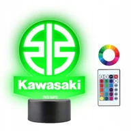 Lampy stojące - Lampka Nocna LED Kawasaki Logo - miniaturka - grafika 1