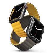 Akcesoria do smartwatchy - UNIQ pasek Revix Apple Watch Series 4/5/6/7/8/SE/SE2/Ultra 42/44/45mm. Reversible Magnetic musztardowy-khaki/mustard-khaki - miniaturka - grafika 1