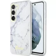 Etui i futerały do telefonów - Etui Guess GUHCS23SPCUMAH do Samsung Galaxy S23 S911 biały/white hardcase Marble - miniaturka - grafika 1