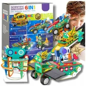 Roboty dla dzieci - SEKRETY ELEKTRONIKI ZBUDUJ ROBOTA ZESTAW 6w1 DREWNIANY MODEL KOSMOS - miniaturka - grafika 1