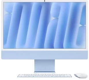 APPLE iMac Z1EP 59,62cm 23,5Zoll Standardglas M4 10C CPU/10C GPU/16C N.E. 16GB 512GB SSD Gbit Eth MM NumKey TID DE Blau - Zestawy komputerowe - miniaturka - grafika 1