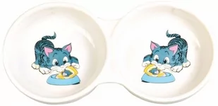 Trixie Miska Ceramiczna Podwójna - Miski dla kotów - miniaturka - grafika 1
