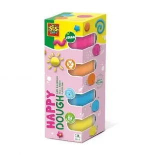 Plastelina Happy 4x90g - SES - Masy plastyczne - miniaturka - grafika 1
