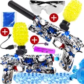 Zabawki militarne - Pistolet Automatyczny Z Tłumikiem Na Kulki Żelowe Wodne Elektryczny - miniaturka - grafika 1