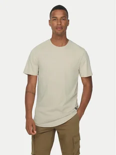 Only & Sons T-Shirt Matt 22002973 Beżowy Regular Fit - Koszulki męskie - miniaturka - grafika 1
