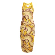 Sukienki - Damska Sukienka ADIDAS FARM DRESS JD6315 – Żółty - miniaturka - grafika 1
