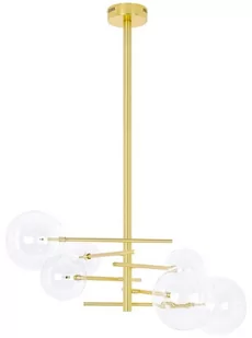 KingHome Lampa wisząca ASTRO złota - aluminium, szkło XCP7423-6 [12647343] - Lampy sufitowe - miniaturka - grafika 1