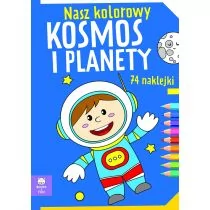 Nasz kolorowy Kosmos i planety z naklejkami - Kolorowanki, wyklejanki - miniaturka - grafika 1