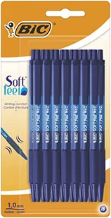 BIC Długopisy kulkowe Soft Feel Click, 1,0 mm chowany punkt, miękki w dotyku, gumowy uchwyt, niebieski, 15 sztuk - Długopisy - miniaturka - grafika 1