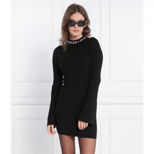 CALVIN KLEIN JEANS Sukienka LOGO INTARSIA - Sukienki - miniaturka - grafika 1