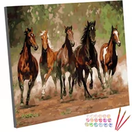 Malowanie po numerach - Zestaw do malowania po numerach, 40x50 cm, Konie - miniaturka - grafika 1
