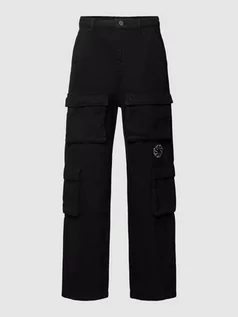 Spodnie męskie - Spodnie cargo o kroju baggy z naszywką z logo model ‘BANTAM’ - grafika 1