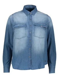 Pepe Jeans Koszula dżinsowa w kolorze niebieskim - Bluzki damskie - miniaturka - grafika 1