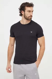 Koszulki męskie - Emporio Armani Underwear t-shirt lounge bawełniany 2-pack kolor czarny gładki - grafika 1