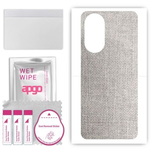 folia naklejka skórka strukturalna na TYŁ do Oppo A1 Pro - Tkanina Denim Szary - apgo SKINS