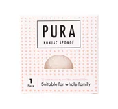 Rękawice i gąbki do kąpieli - SISTER YOUNG PURA NATURALNA GĄBKA KONJAC DO MYCIA TWARZY WHITE - miniaturka - grafika 1