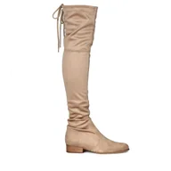 Kozaki damskie - Muszkieterki R.Polański 0794 Beżowy - miniaturka - grafika 1