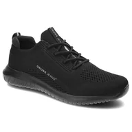 Sneakersy męskie - Czarne Sneakersy Cross Jeans Wygodne Buty Męskie - miniaturka - grafika 1